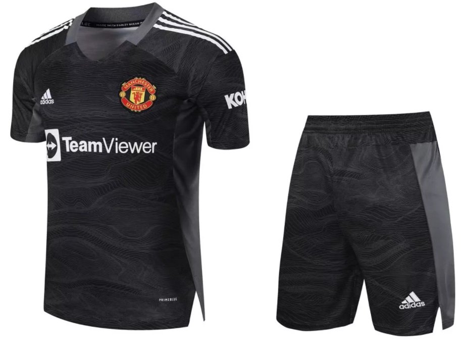 Kit infantil Goleiro I Manchester United 2021 2022 Adidas oficial